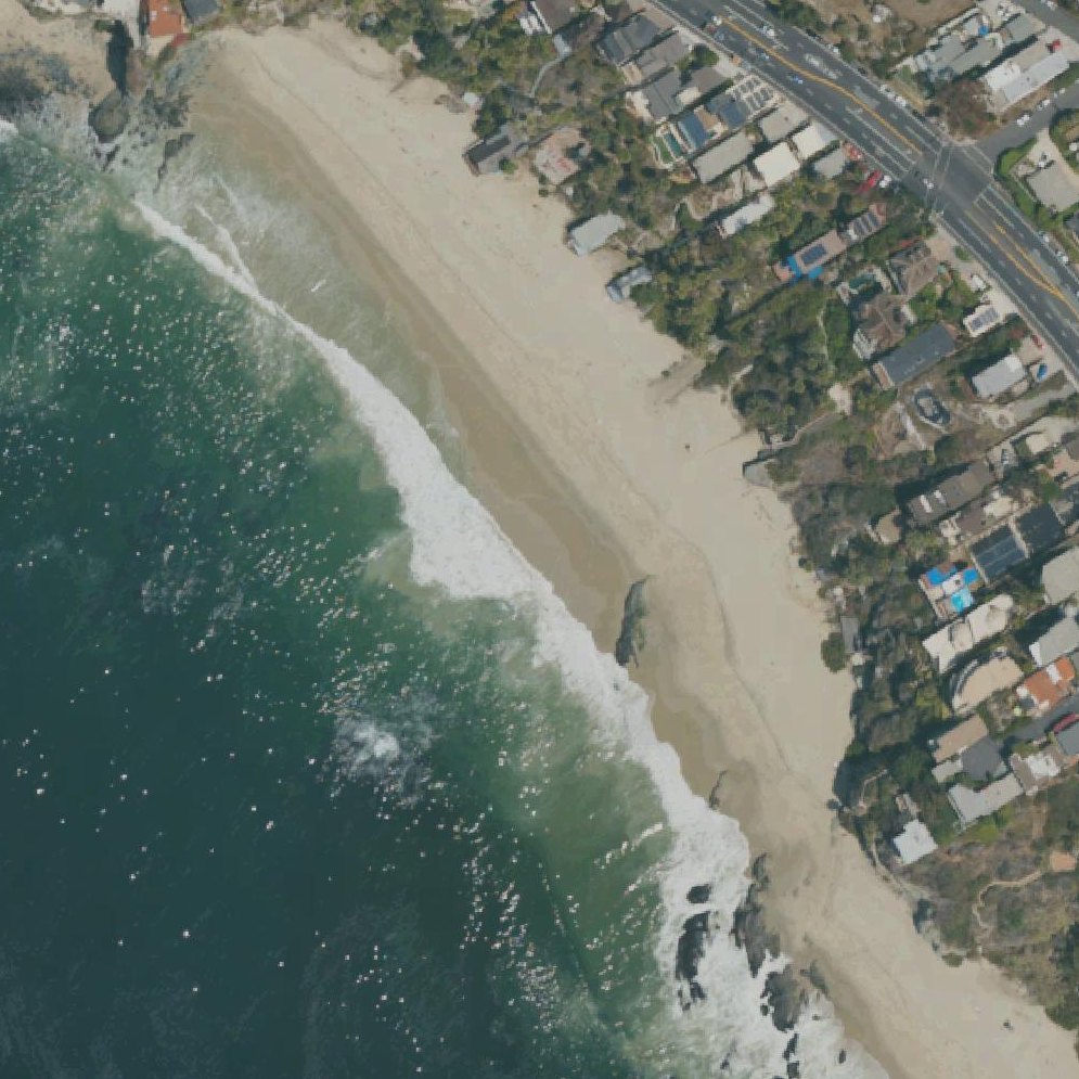 Aerial map of 1000 Steps Beach