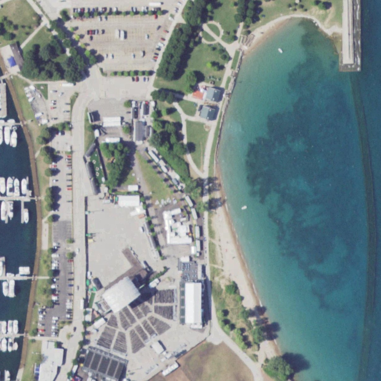 Aerial map of 12th Street Beach