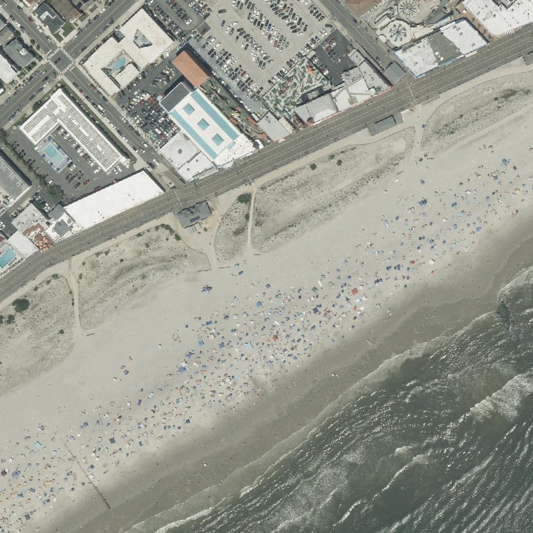 Aerial map of 12th Street Beach