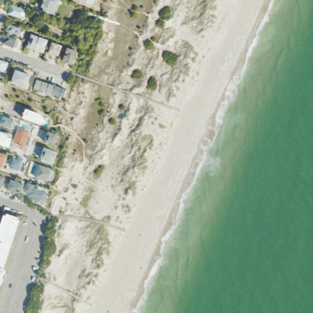 Aerial map of 13th Street Beach Access