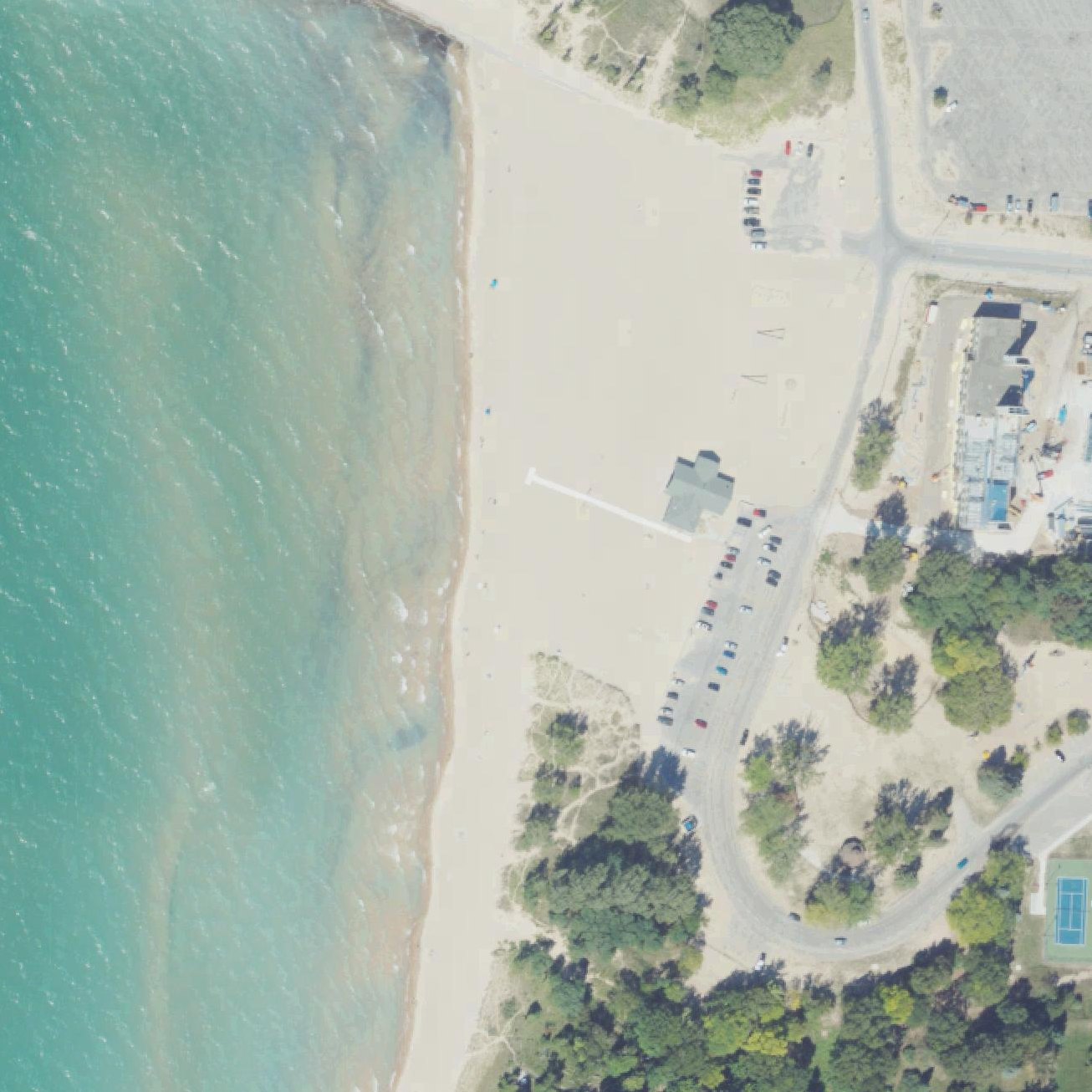 Aerial map of 1st Street Beach