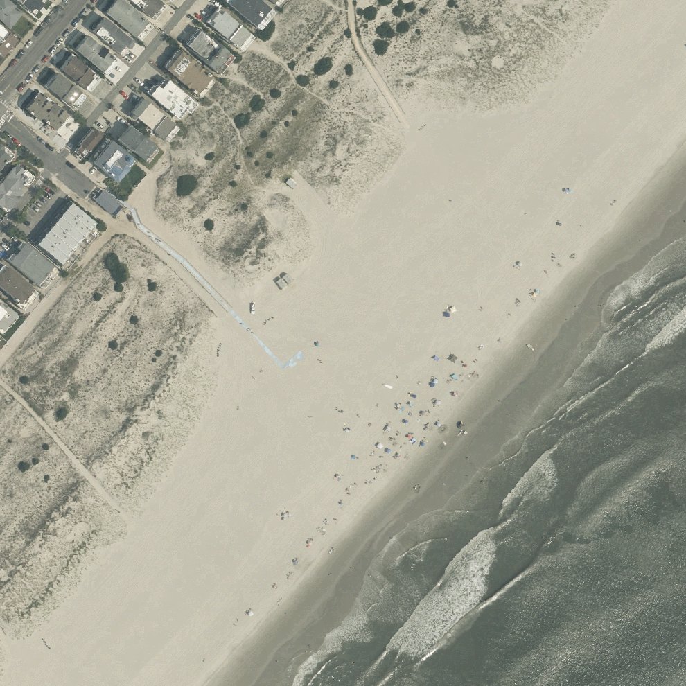 Aerial map of 34th Street Beach