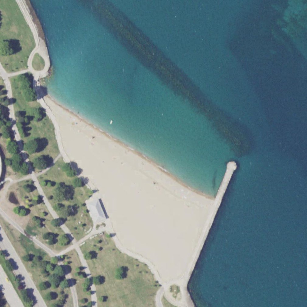 Aerial map of 41st Street Beach