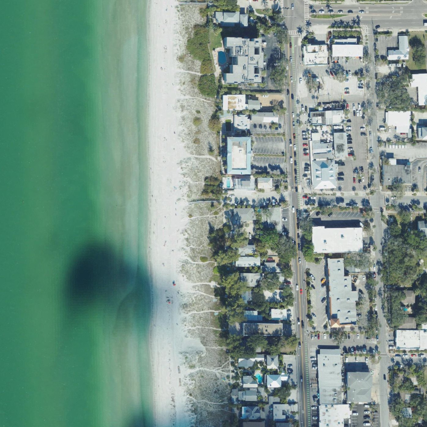 Aerial map of 4th Ave Beach Access