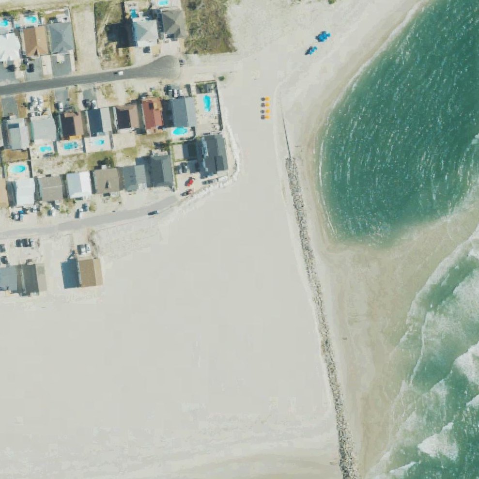 Aerial map of 4th St Beach Access