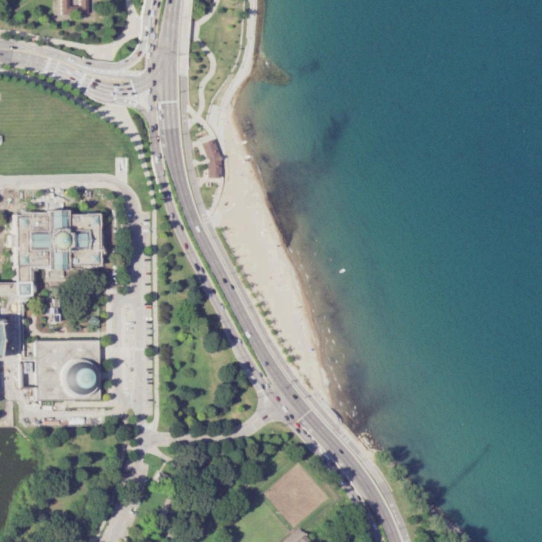 Aerial map of 57th Street Beach