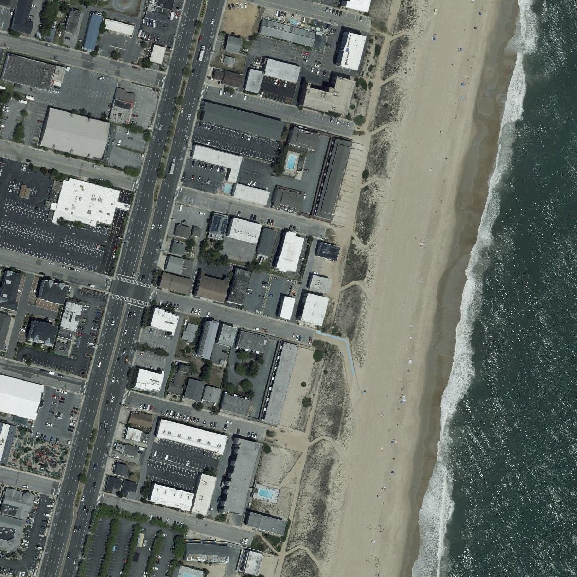Aerial map of 71st St Beach Access