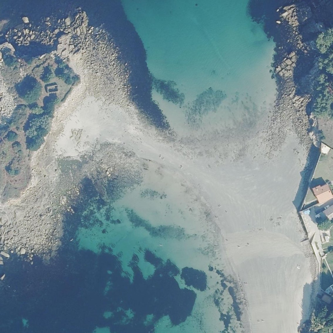 Aerial map of A Area do Santo