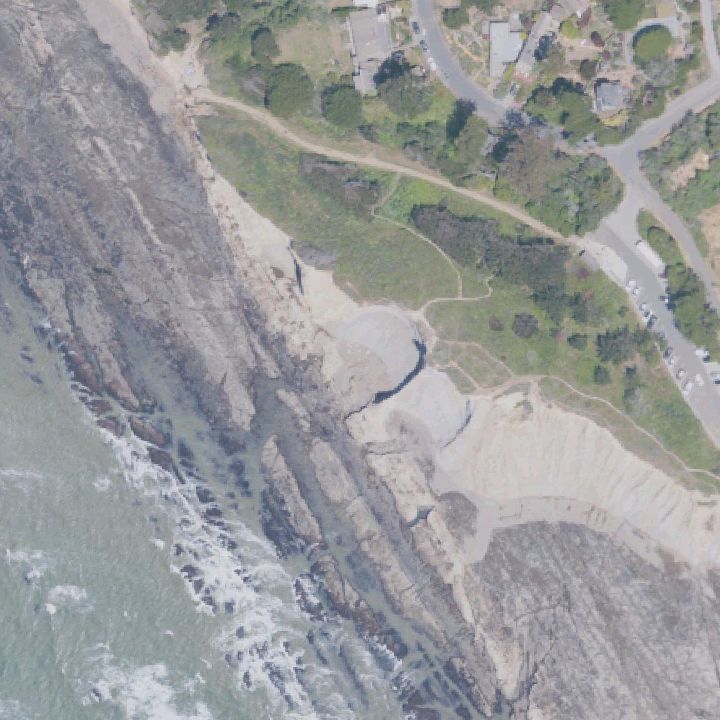 Aerial map of Agate Beach County Park