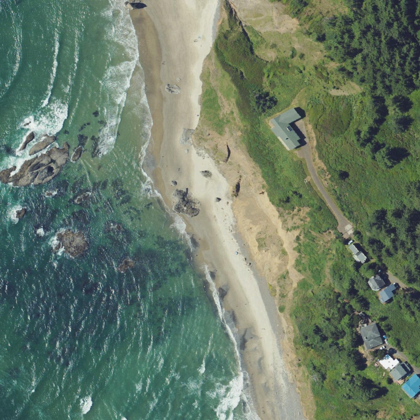 Aerial map of Agate Beach