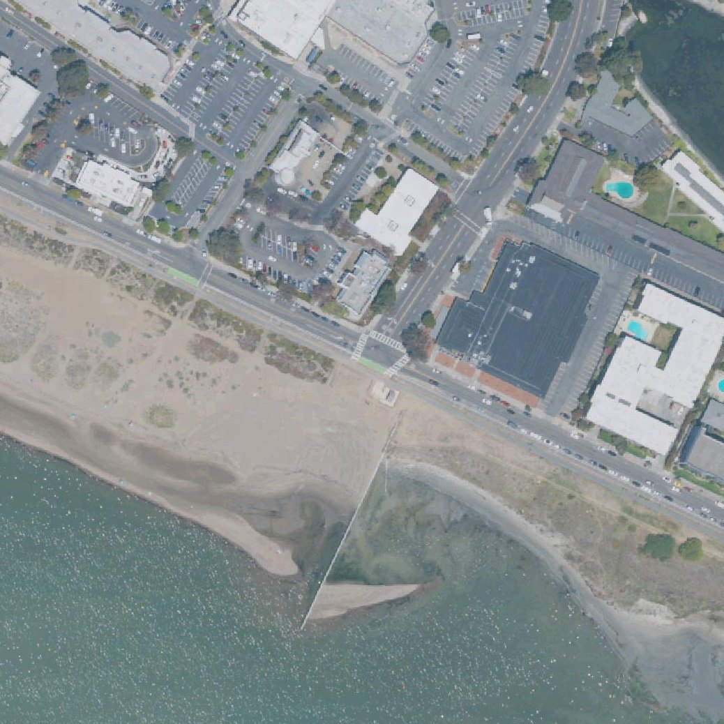 Aerial map of Alameda Beach