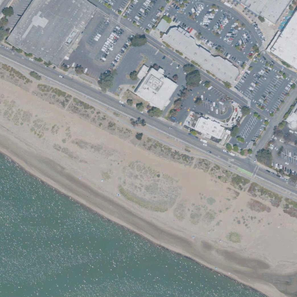 Aerial map of Alameda South Shore Beach