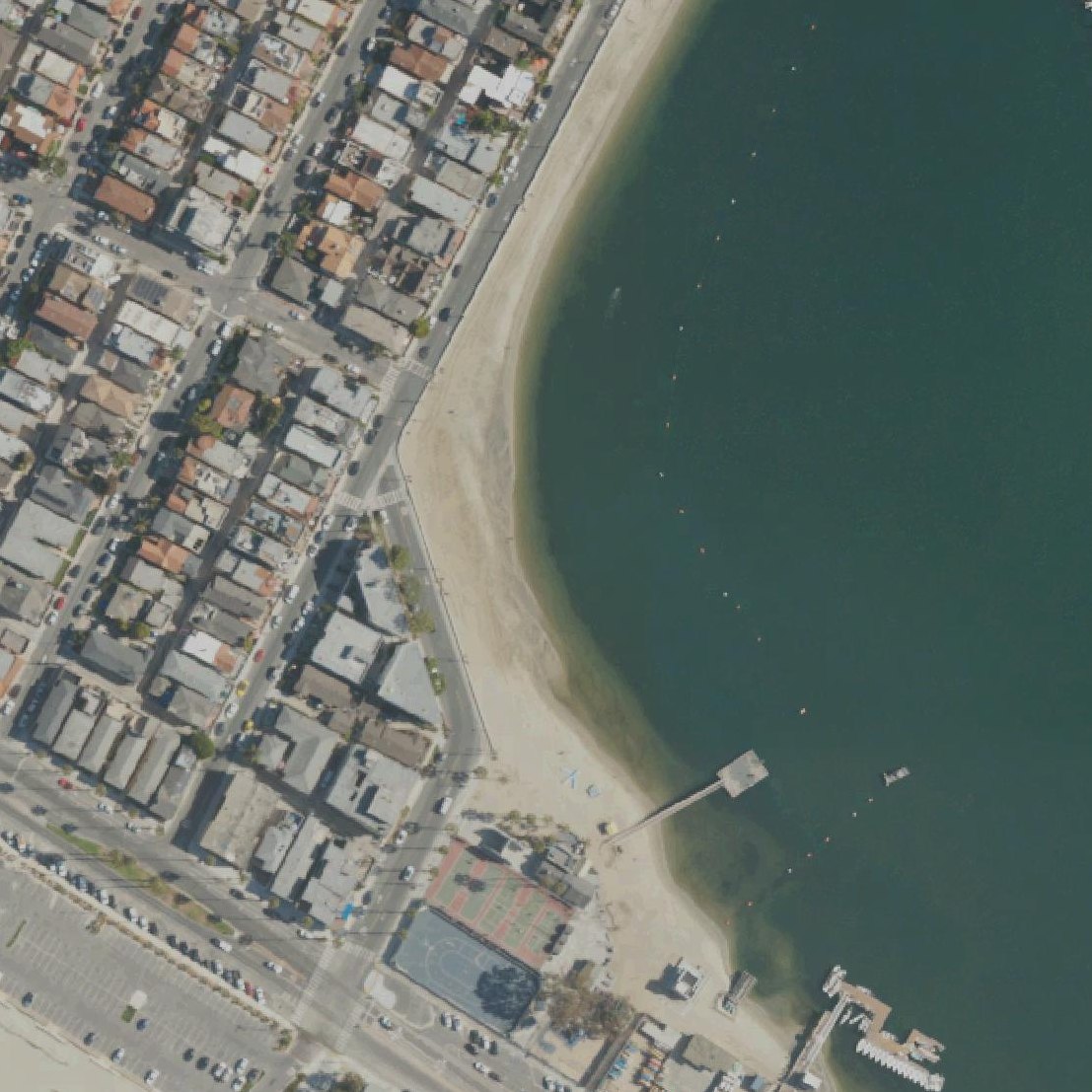 Aerial map of Alamitos Bay Beach