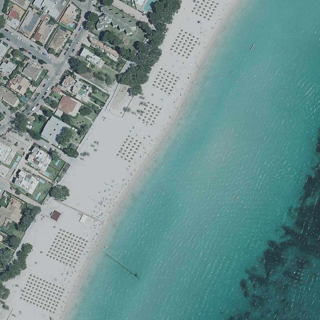 Aerial map of Alcudia beach