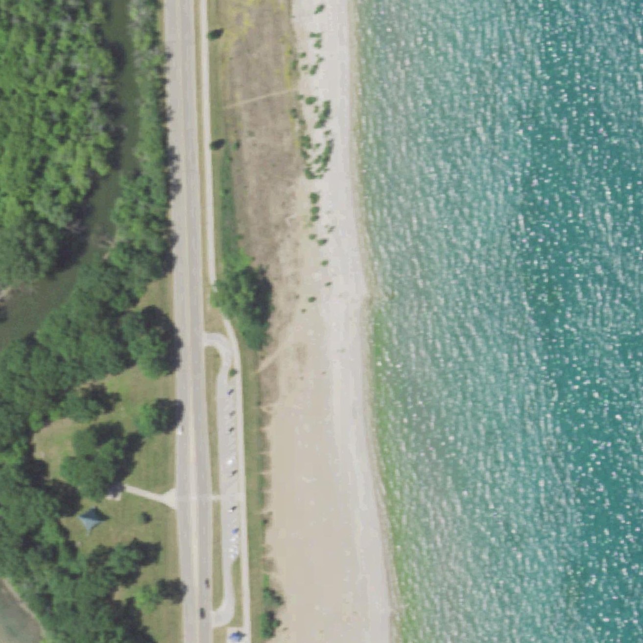 Aerial map of Alford Park Beach