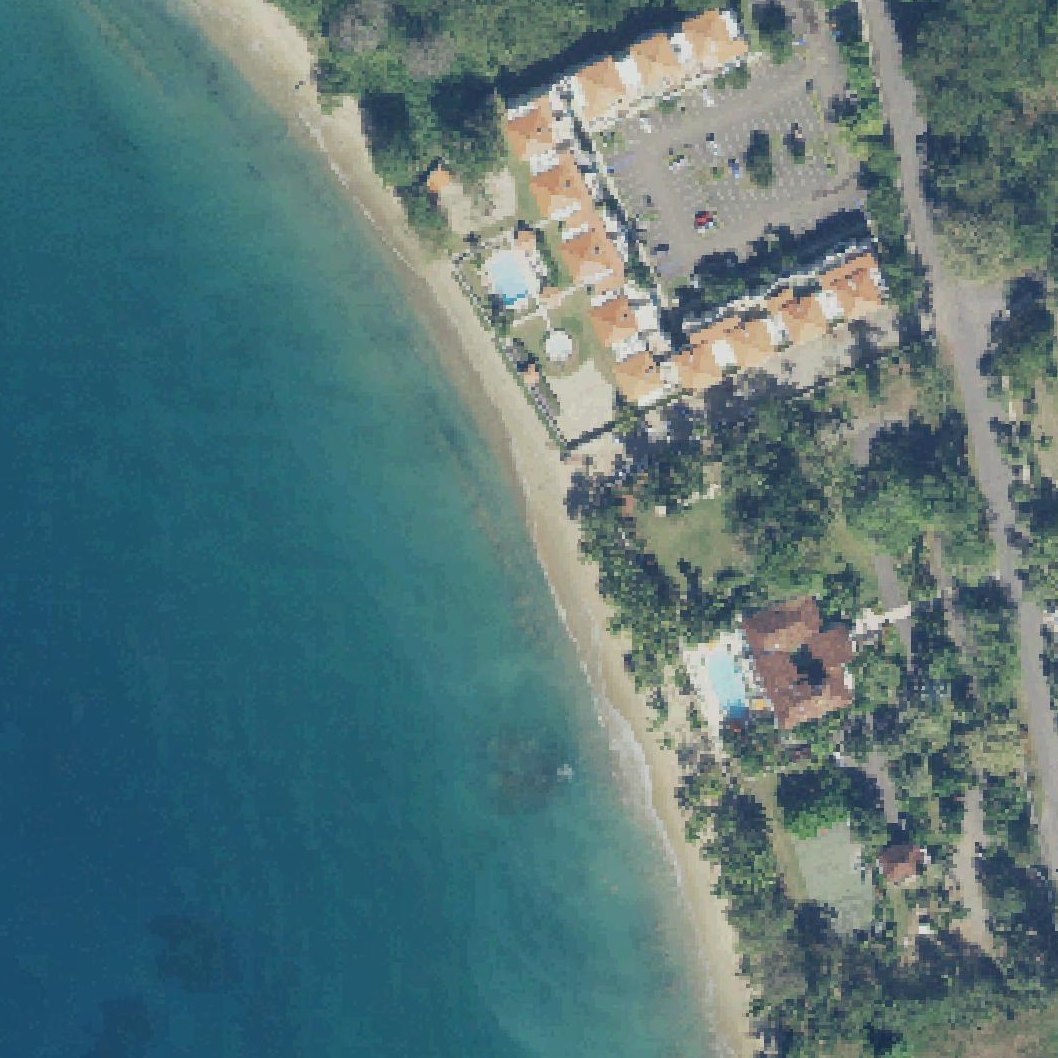 Aerial map of Almendro's Beach