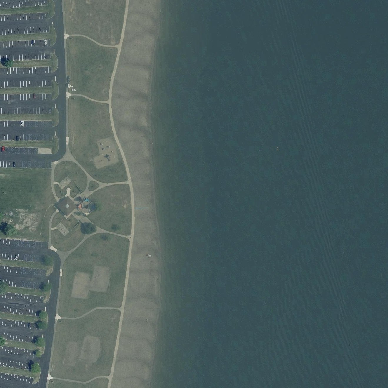 Aerial map of Alum Creek Beach