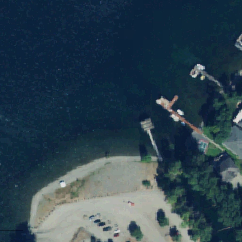 Aerial map of American Lake Camp Murray Public Access Beach
