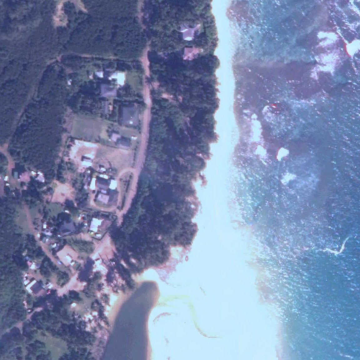 Aerial map of Anahola Beach