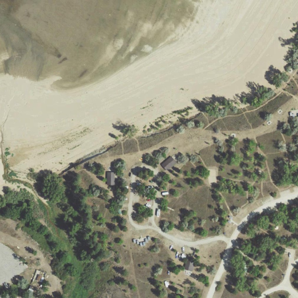Aerial map of Anderson Cove Beach