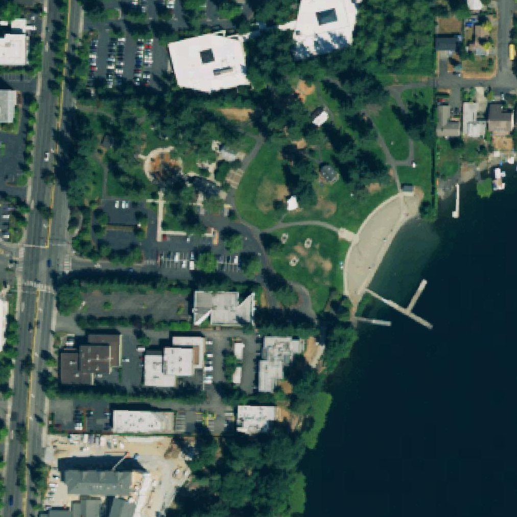 Aerial map of Angle Lake Beach