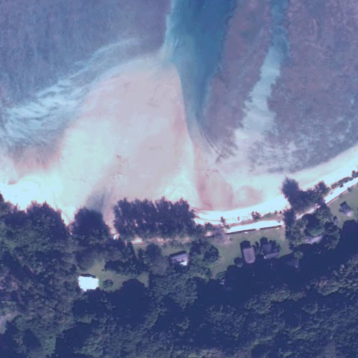 Aerial map of Anini Beach