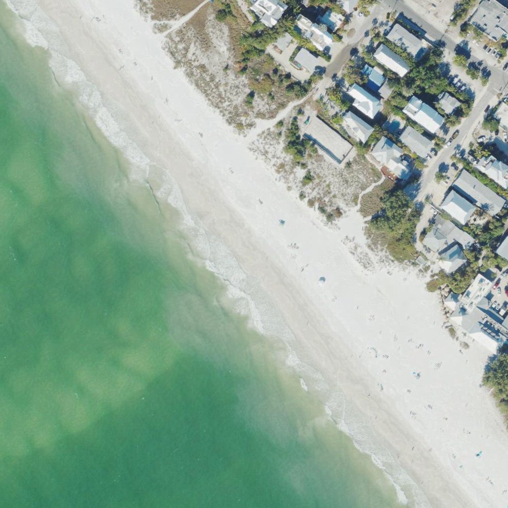 Aerial map of Anna Maria Island Beach
