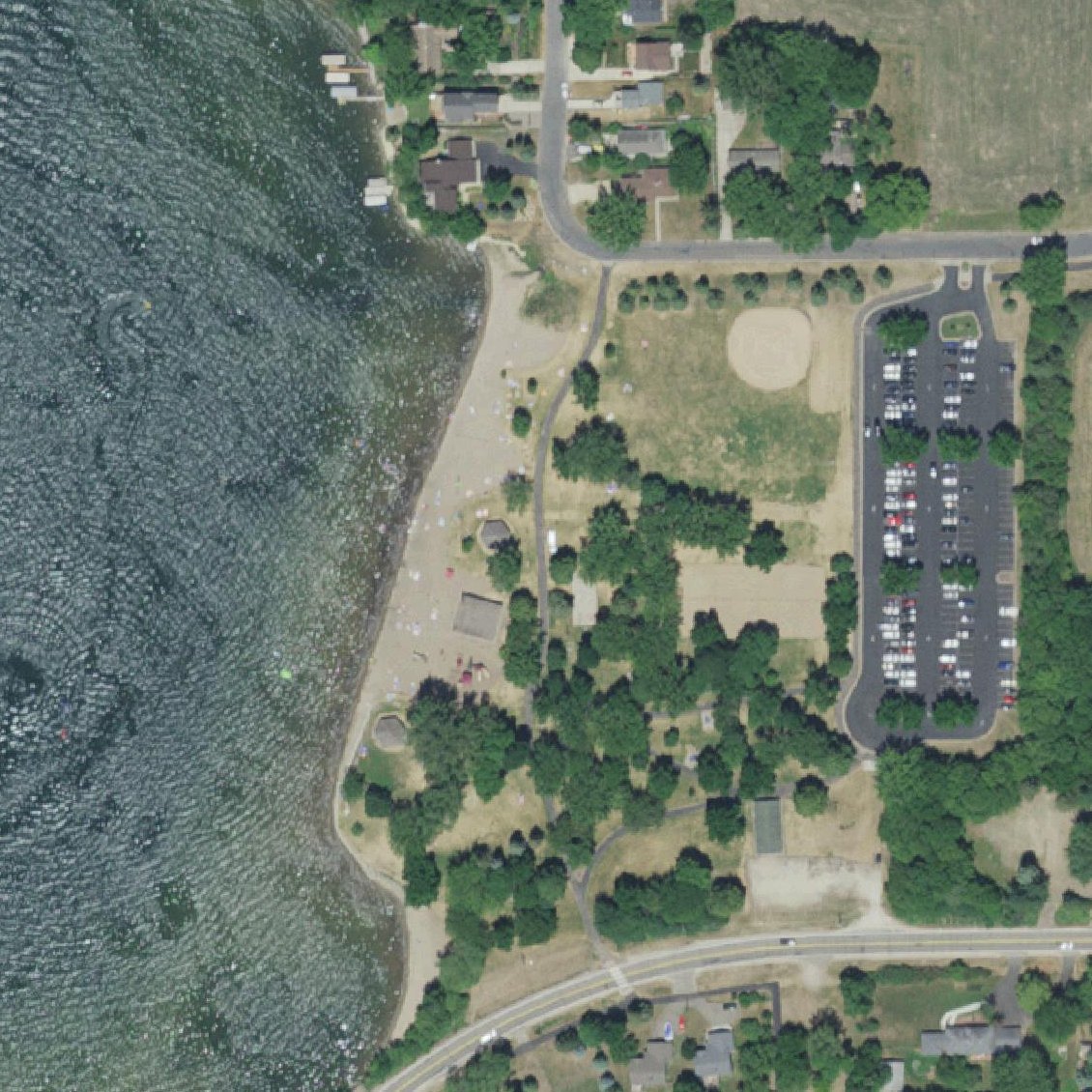 Aerial map of Antlers Park Beach