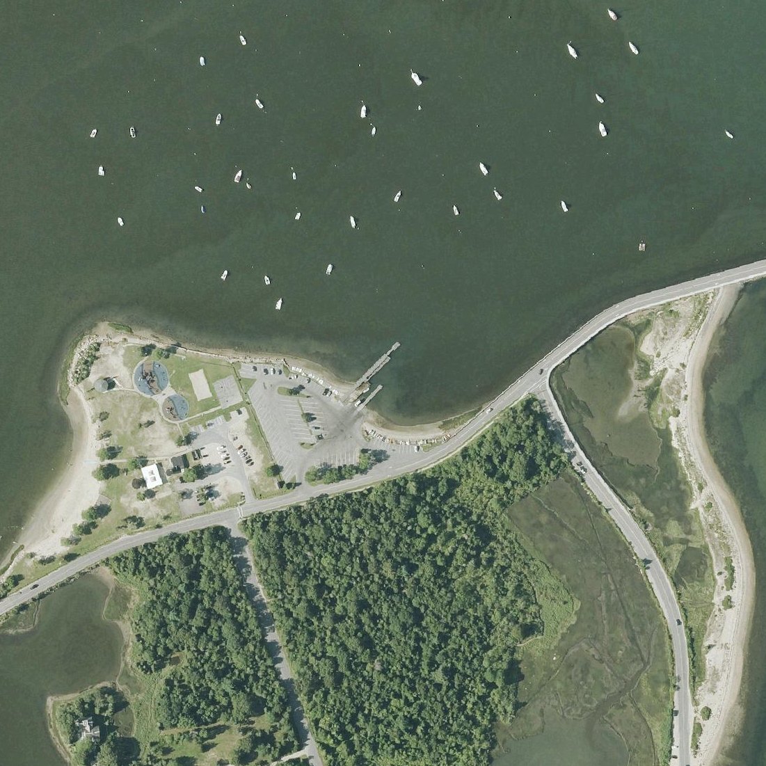 Aerial map of Apponagansett Beach
