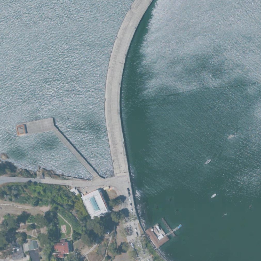 Aerial map of Aquatic Park Cove