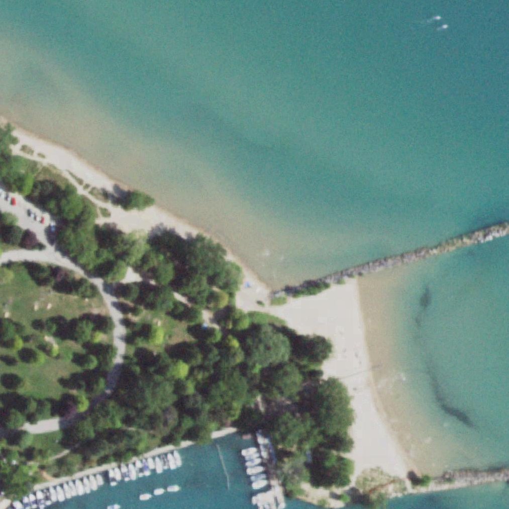 Aerial map of Aquatics Beach
