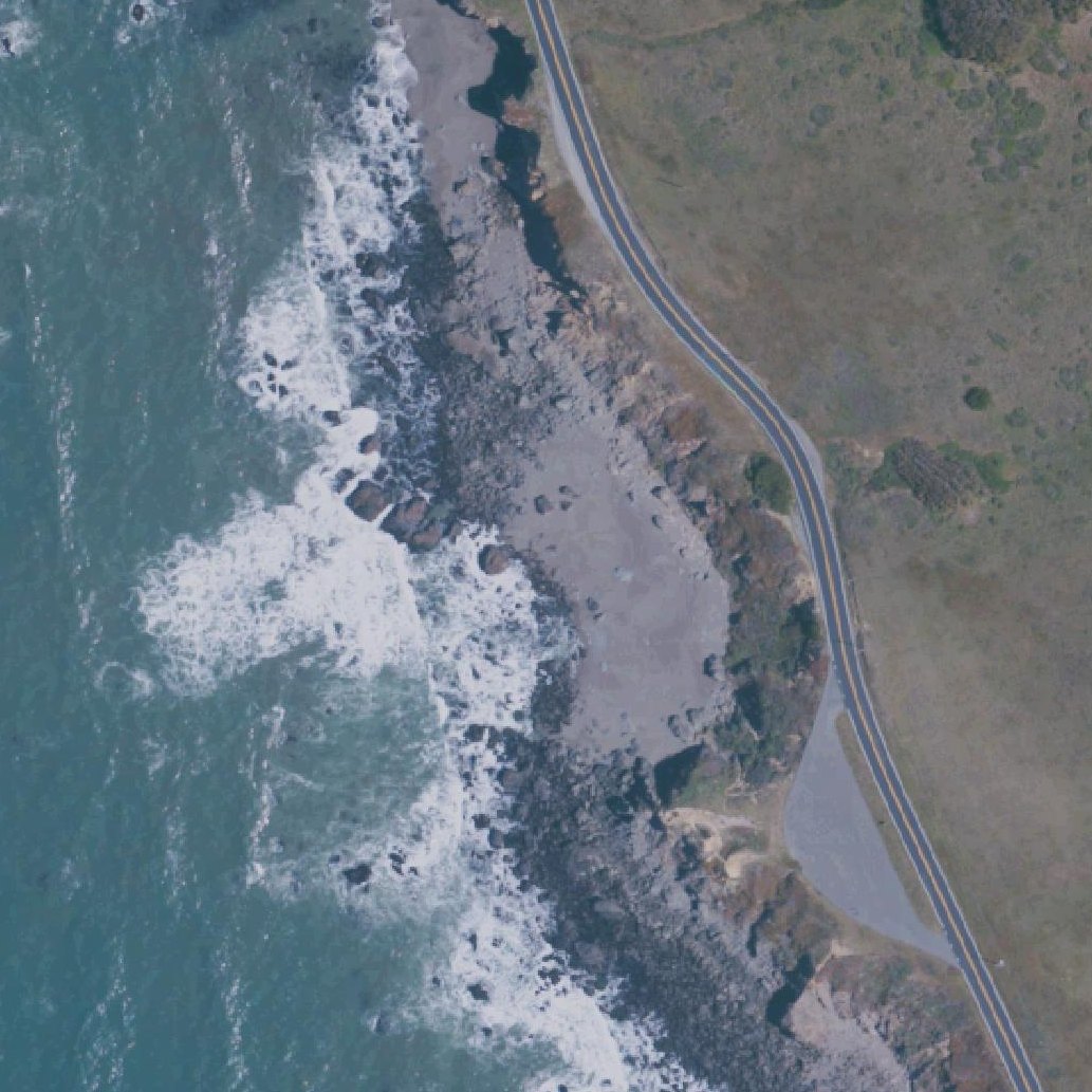 Aerial map of Arched Rock Beach