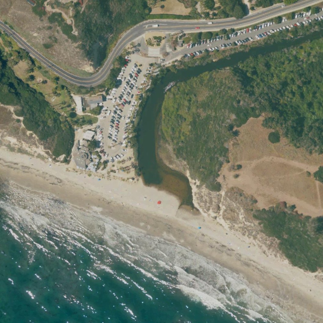 Aerial map of Arroyo Burro Beach County Park