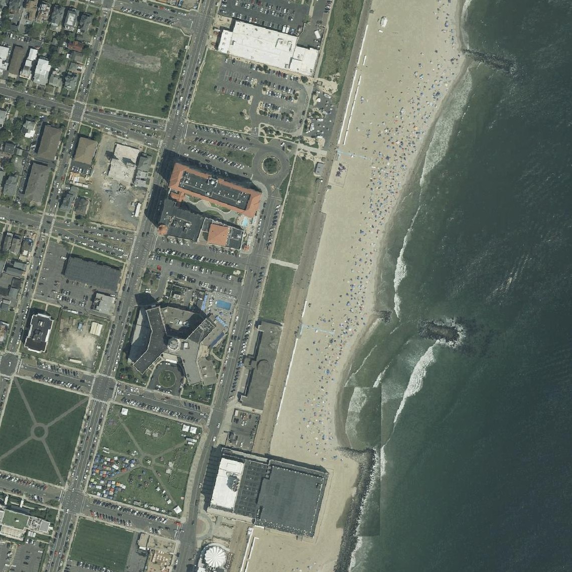 Aerial map of Asbury Park-Beach NJ