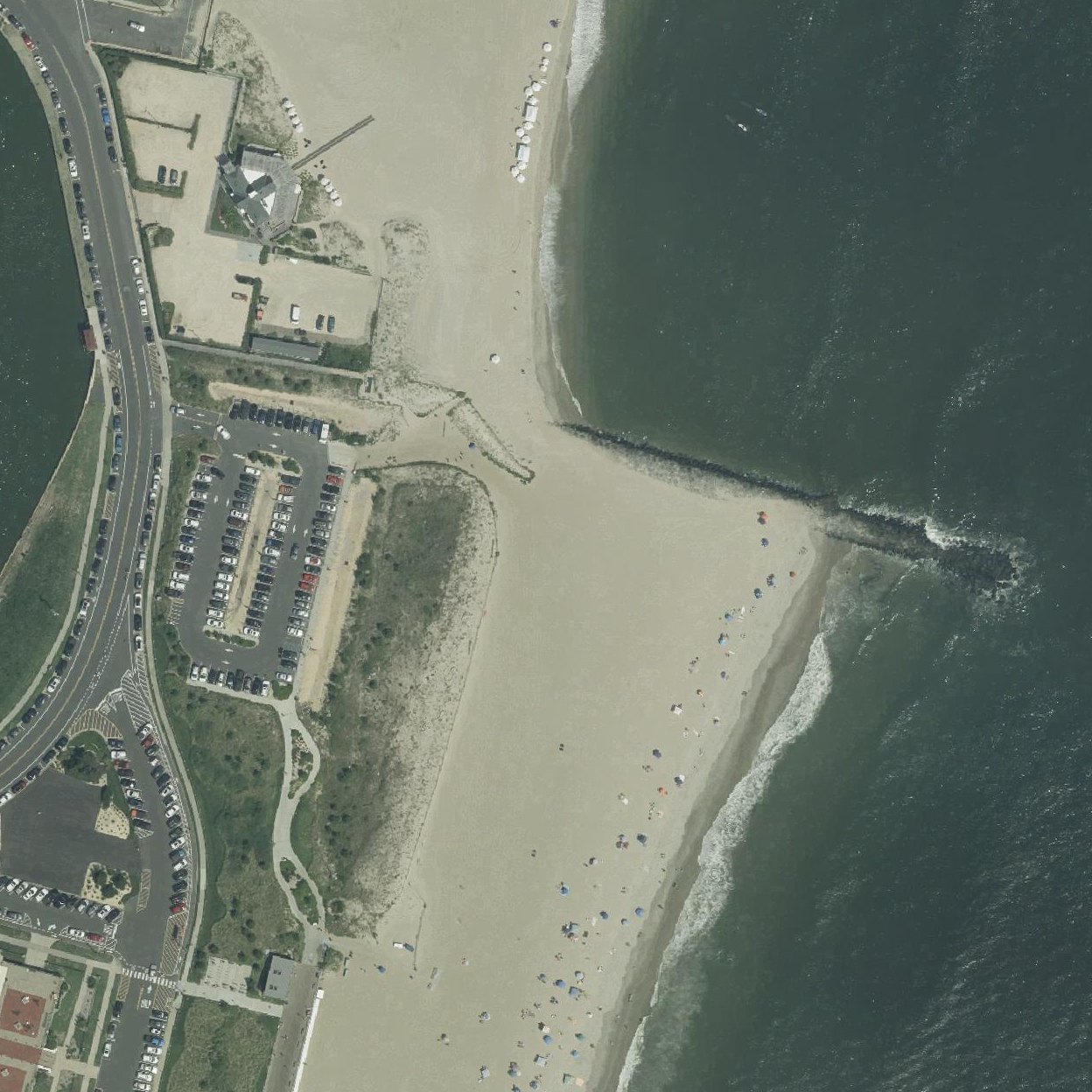 Aerial map of Asbury Park Dog Beach