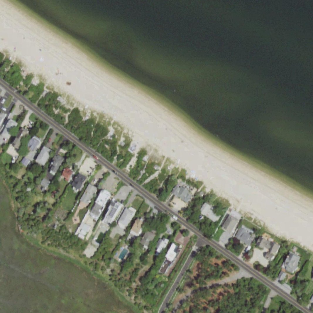 Aerial map of Asharoken Beach