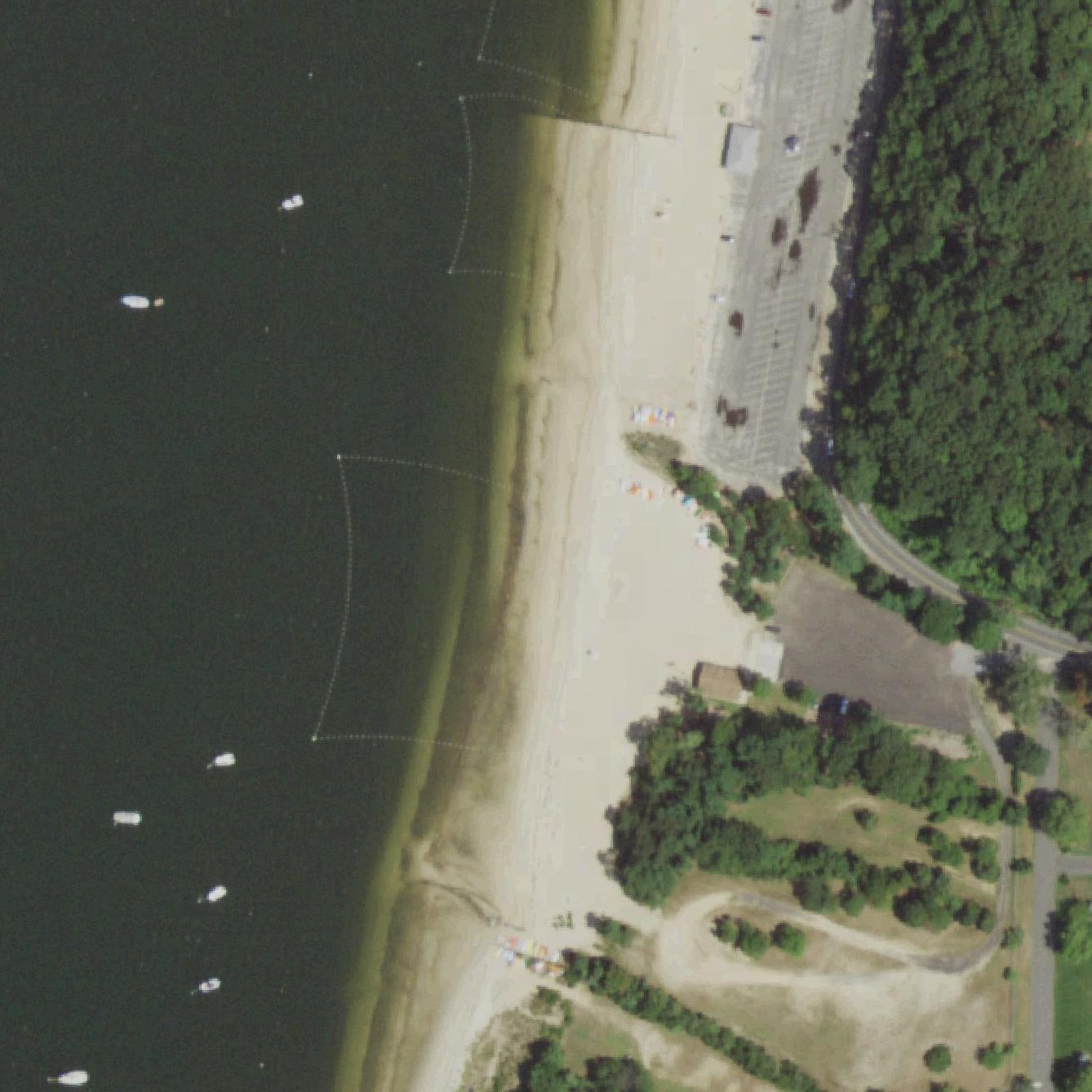 Aerial map of Asharoken Beach Park