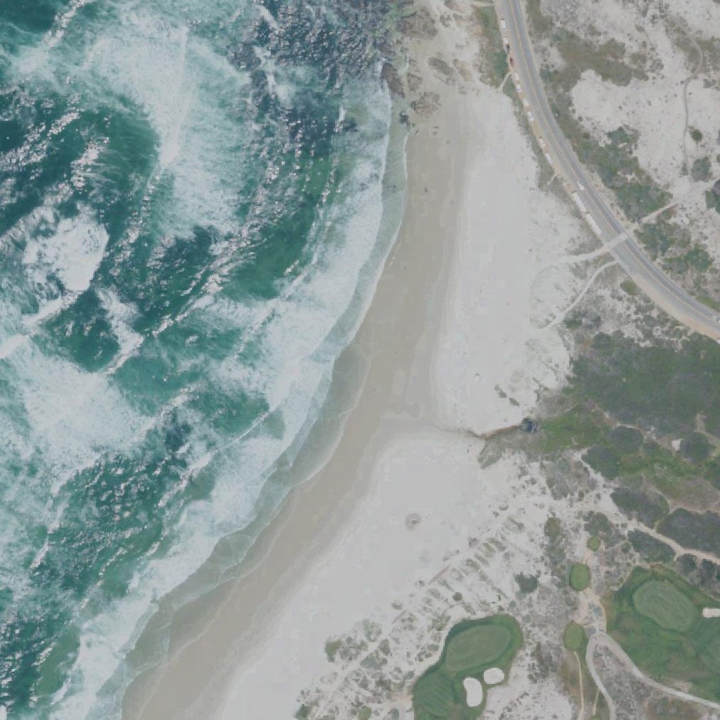 Aerial map of Asilomar State Beach