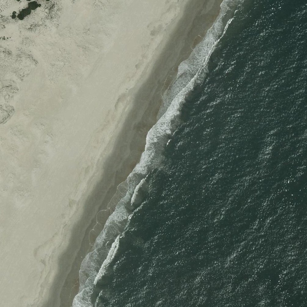 Aerial map of Assateague Beach