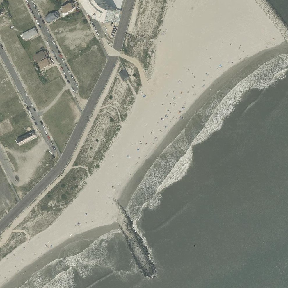 Aerial map of Atlantic City Beach