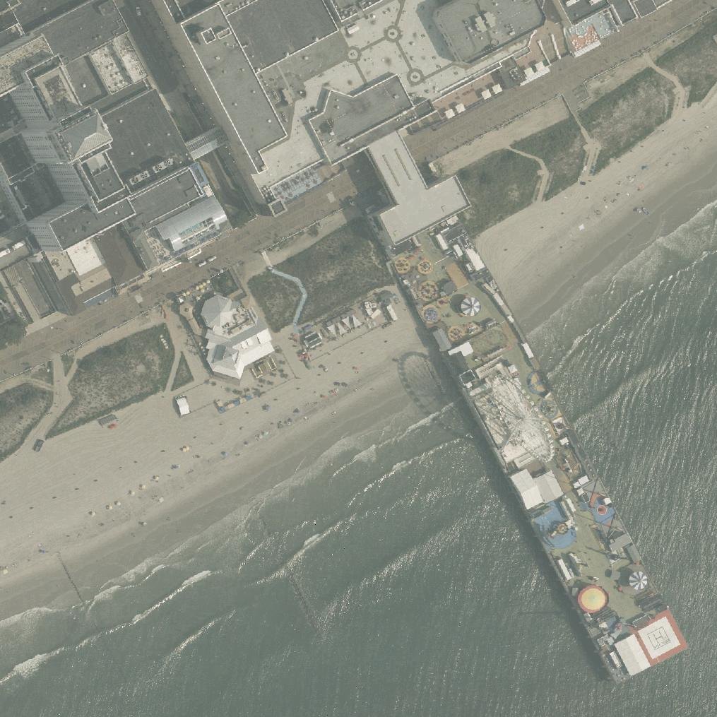 Aerial map of Atlantic City Boardwalk And Beach