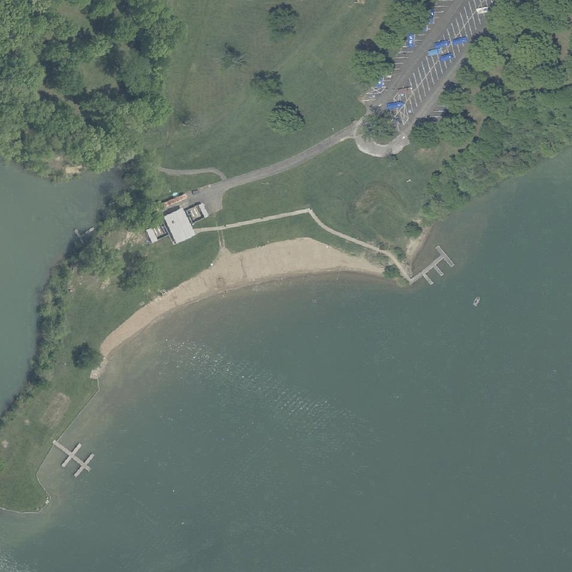Aerial map of Atwood Lake Park Beach