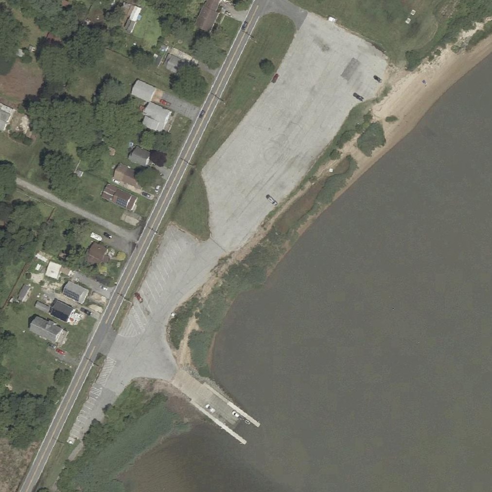 Aerial map of Augustine Beach Access Area