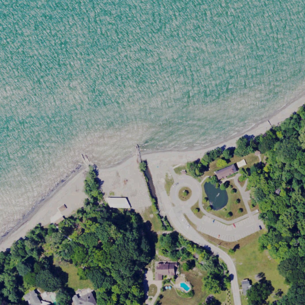 Aerial map of Avonia Beach