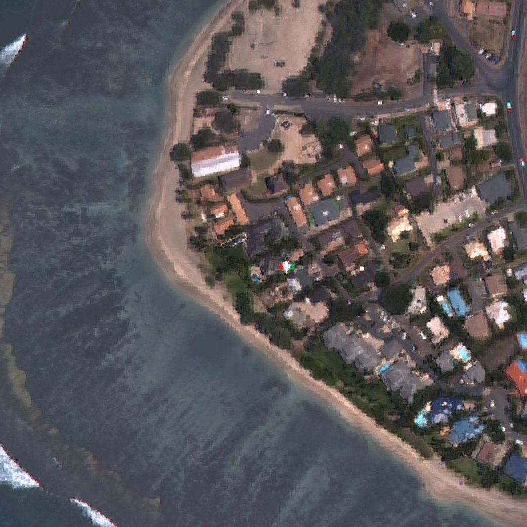 Aerial map of Baby Beach