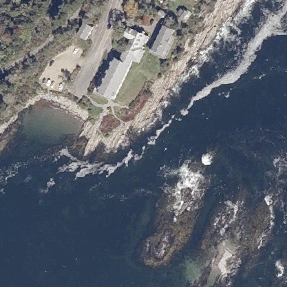 Aerial map of Bailey Island Beach