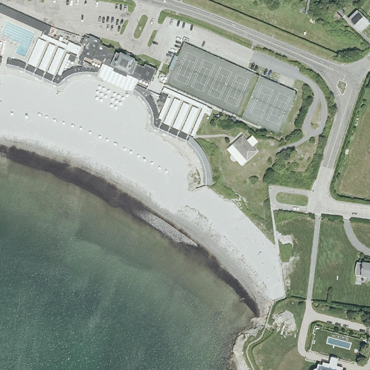 Aerial map of Bailey’s Beach