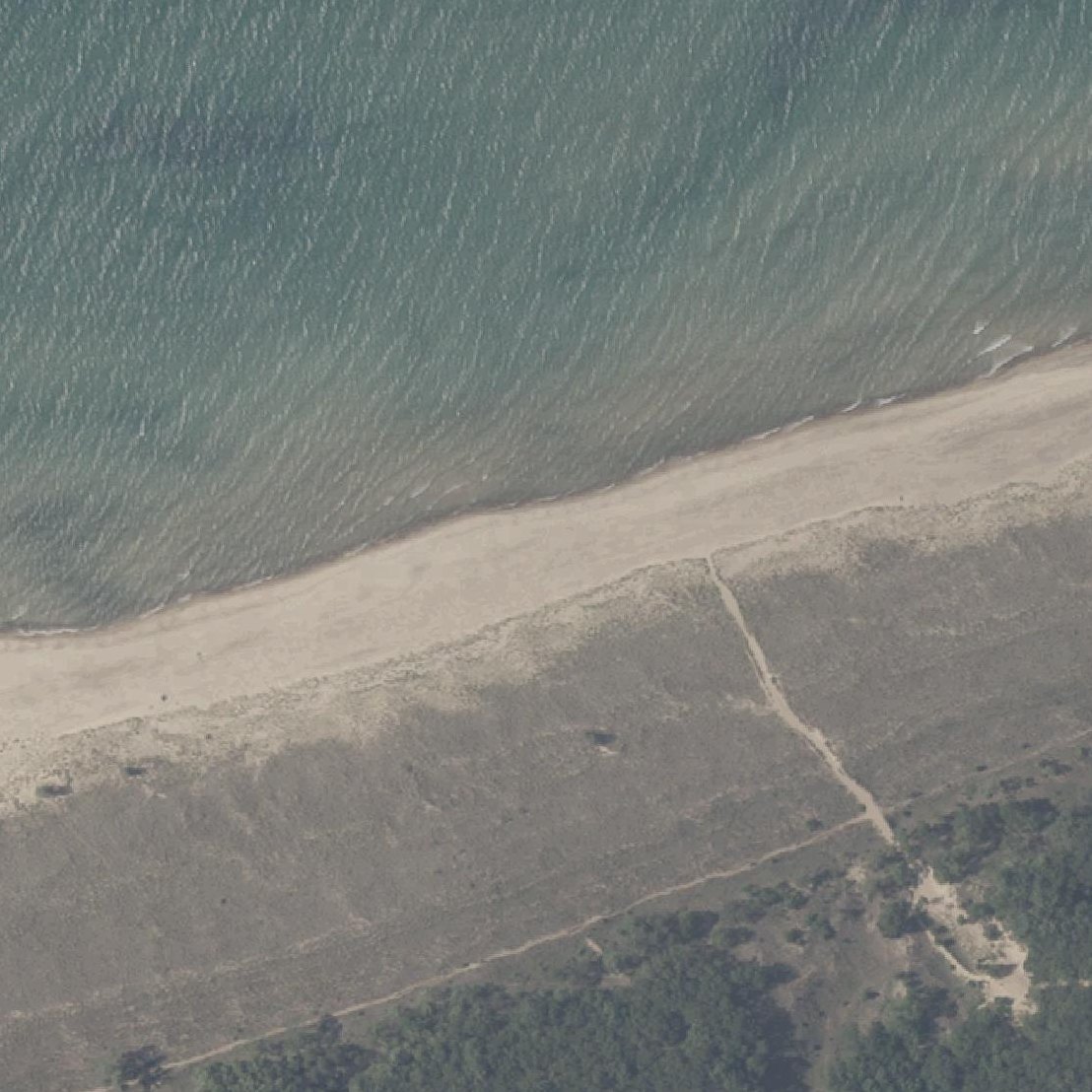 Aerial map of Bailly Beach