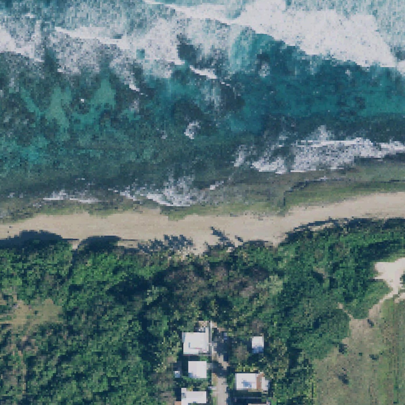 Aerial map of Bajuras Beach