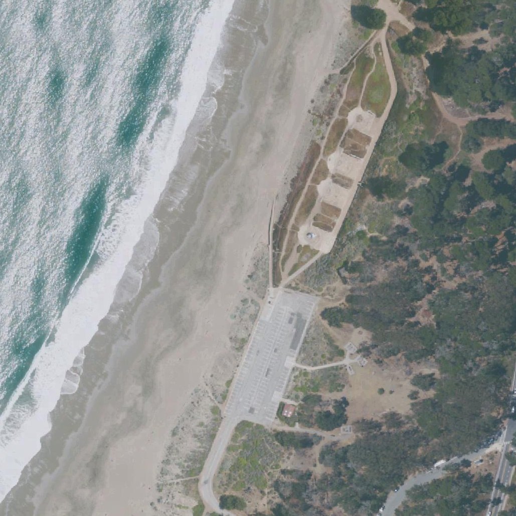 Aerial map of Baker Beach